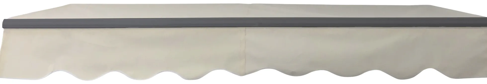 Åben markise 250x200cm creme/antracitgrå