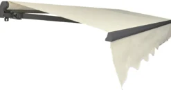 Åben markise 350x250cm creme/antracitgrå