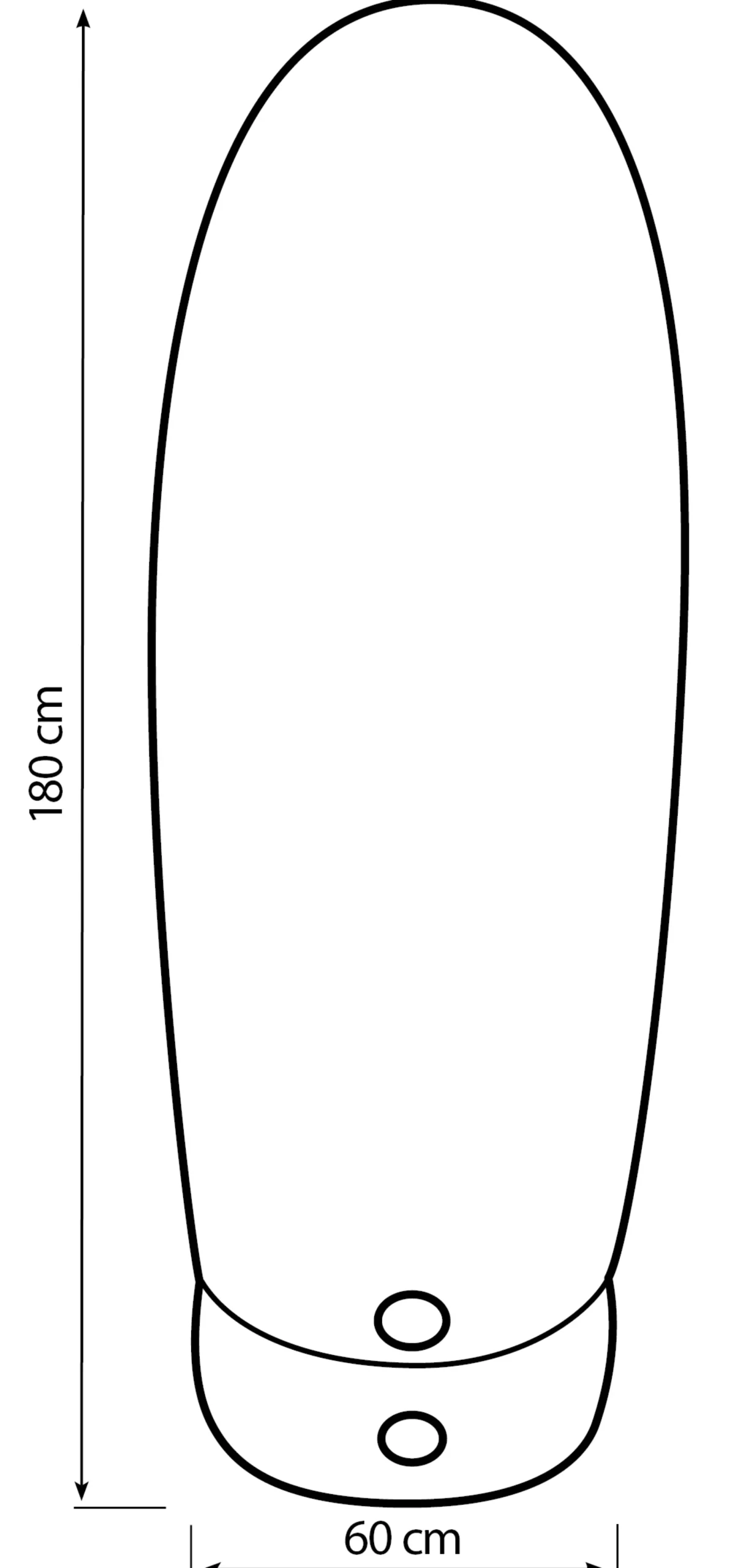 Bestplay Air dummy 180cm sort/hvid