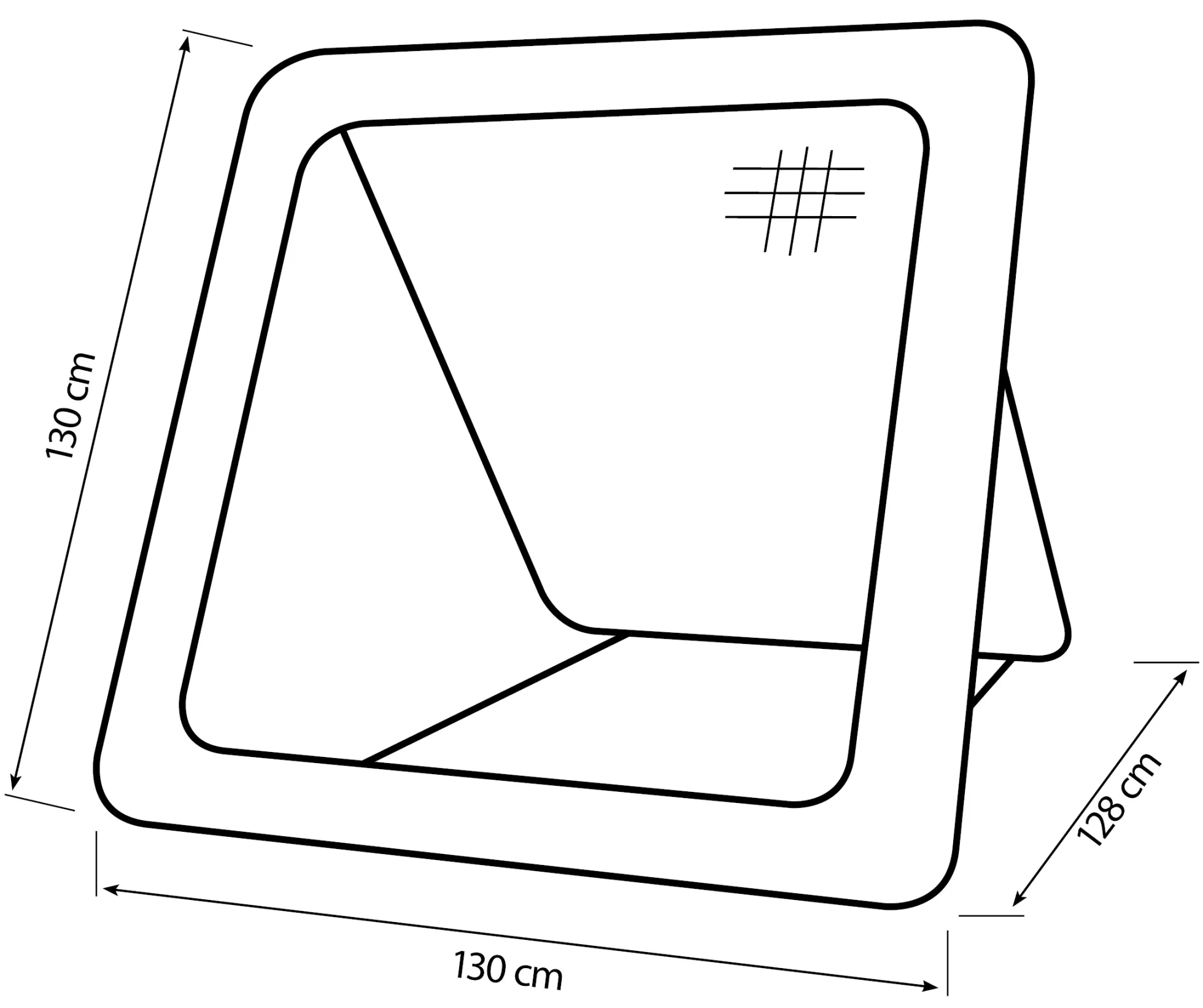 Bestplay fodboldmål 220x170cm + rebounder 130x130cm + airdummy 180cm