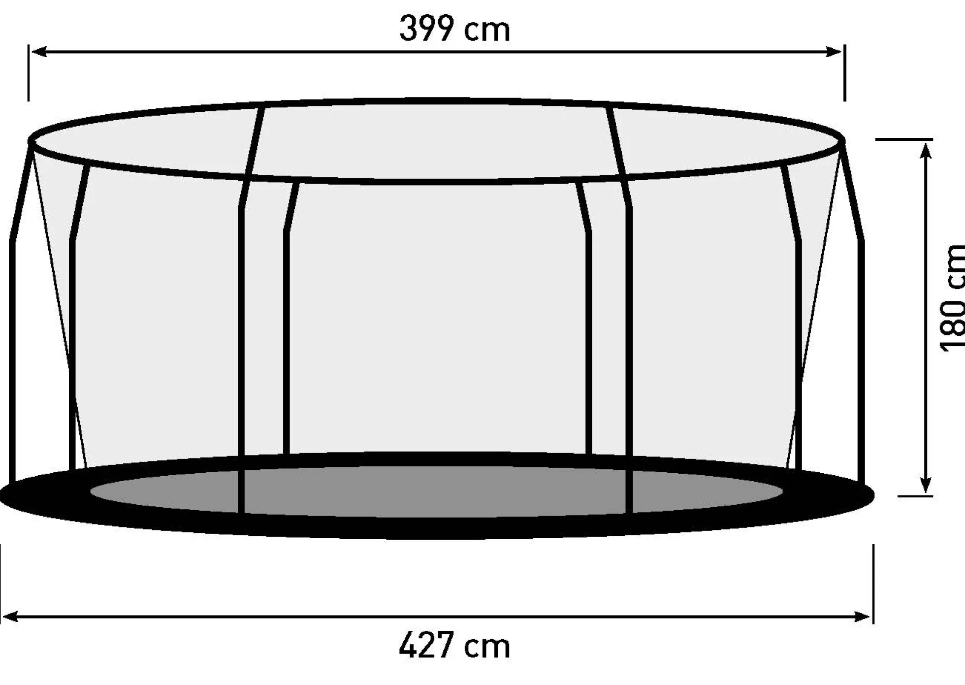 Bestplay Premium med sikkerhedsnet ø427cm Medium
