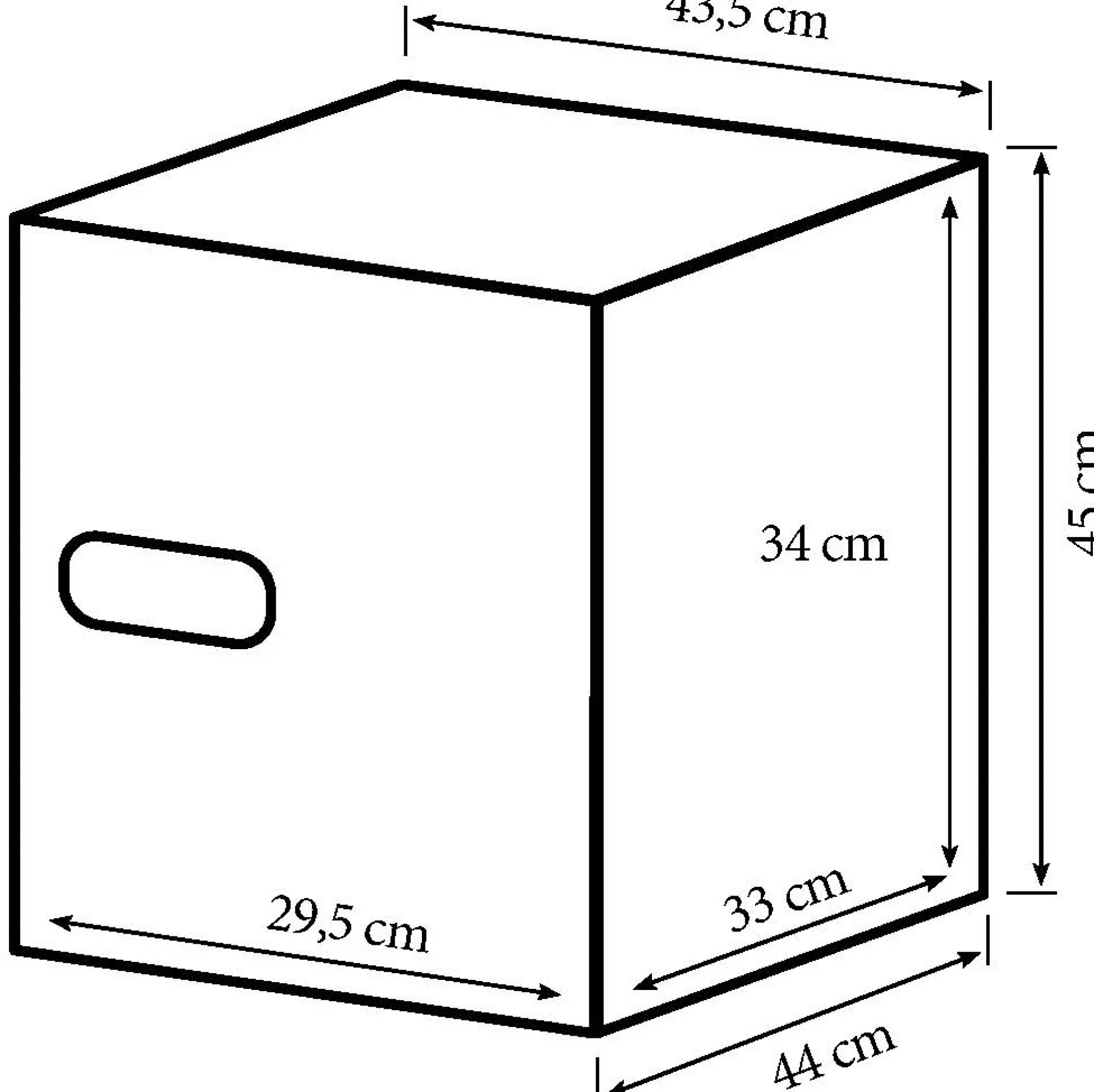 Brandsikkert pengeskab sort 45x44x43,5cm