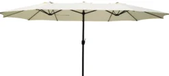Dobbelt parasol beige 2,2x4m