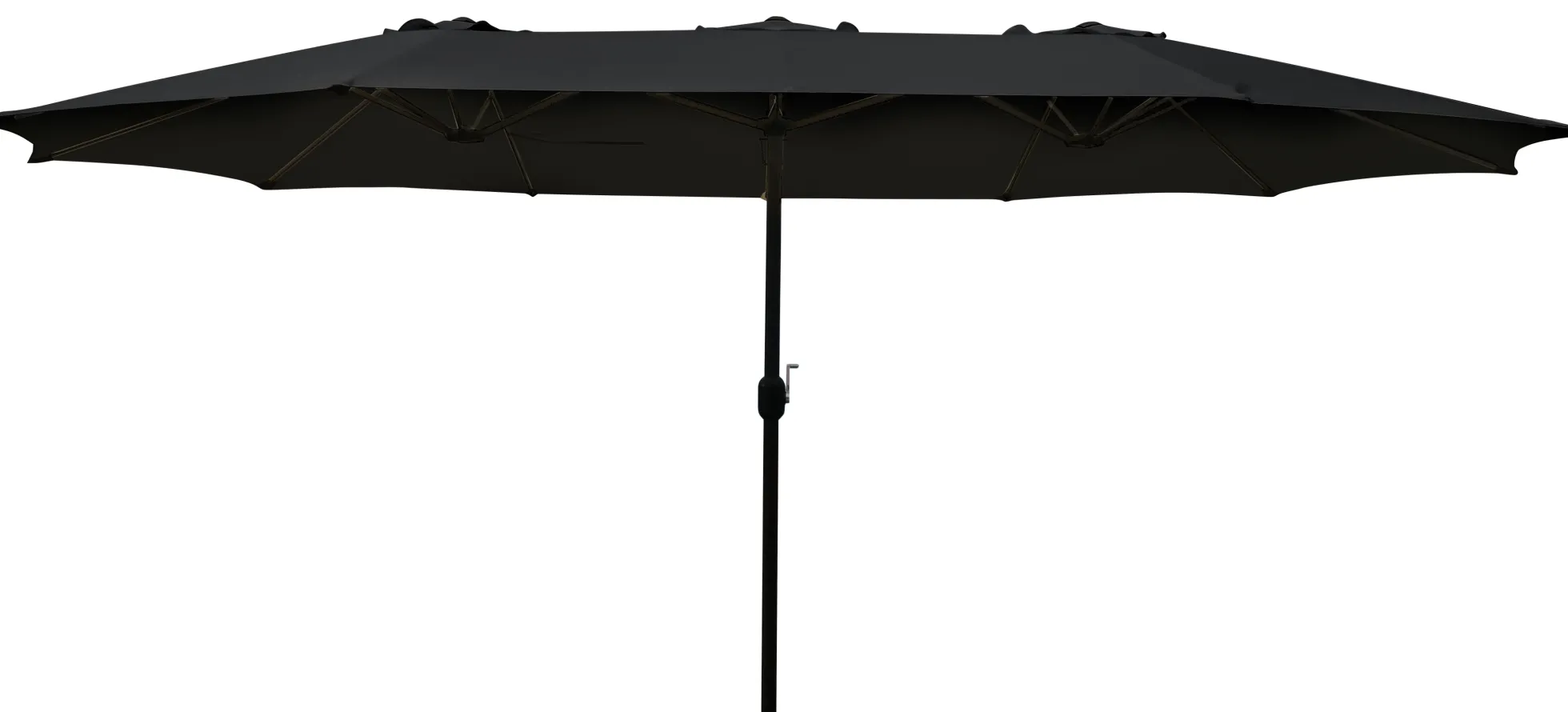 Dobbelt parasol sort 2,2x4m