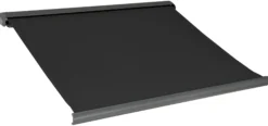 Elektrisk markise lukket 450x300cm sort/antracitgrå