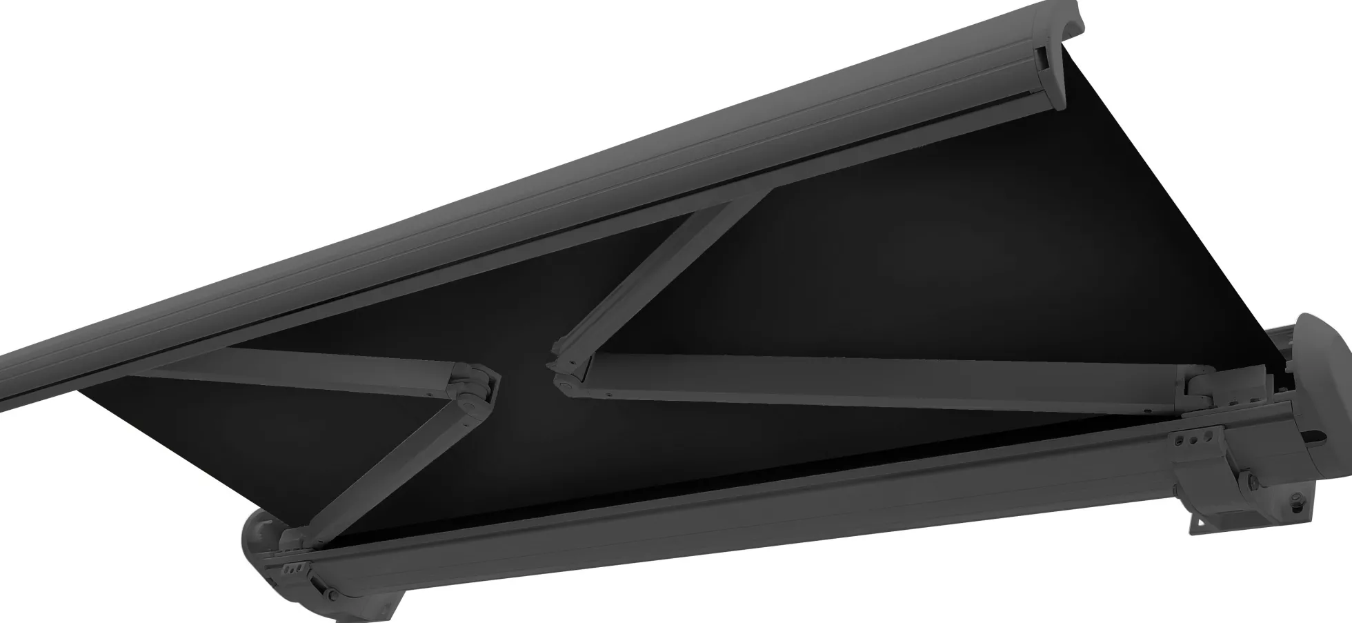 Elektrisk markise lukket 350x300cm sort/antracitgrå