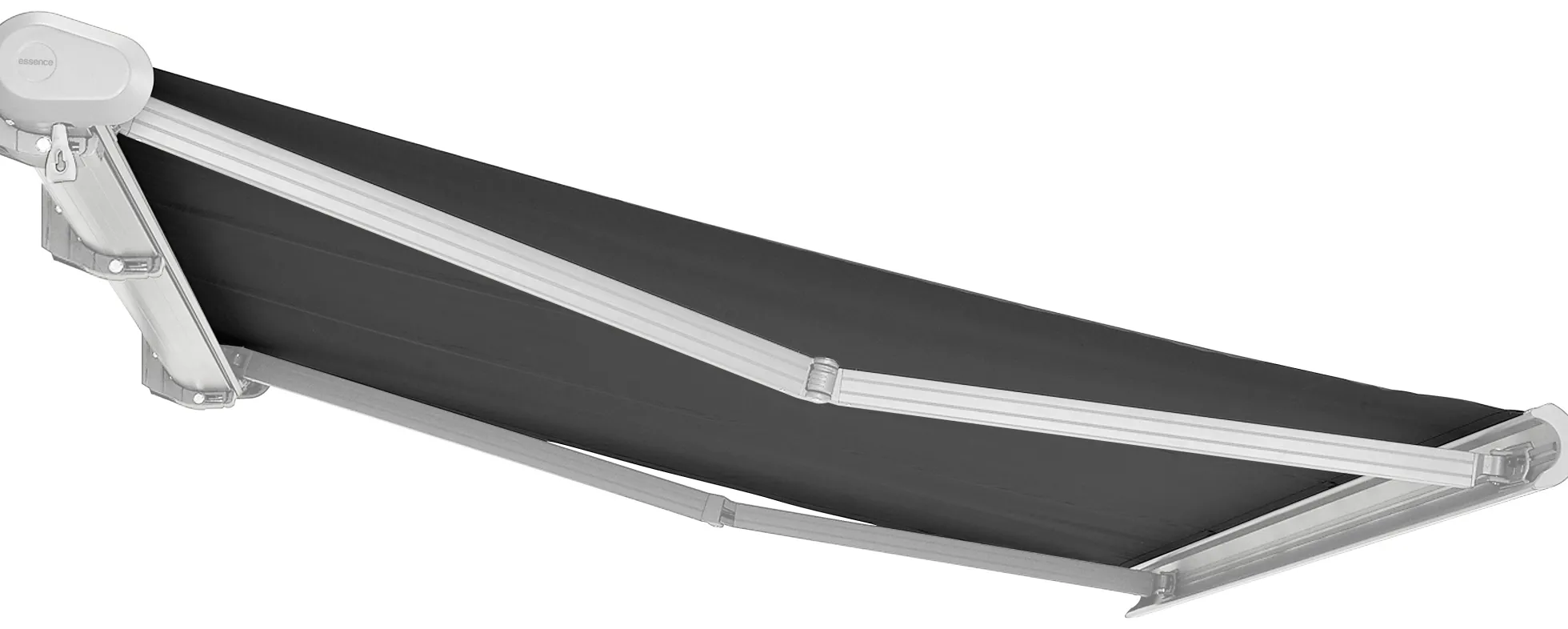 Elektrisk markise lukket 450x300cm antracitgrå/hvid