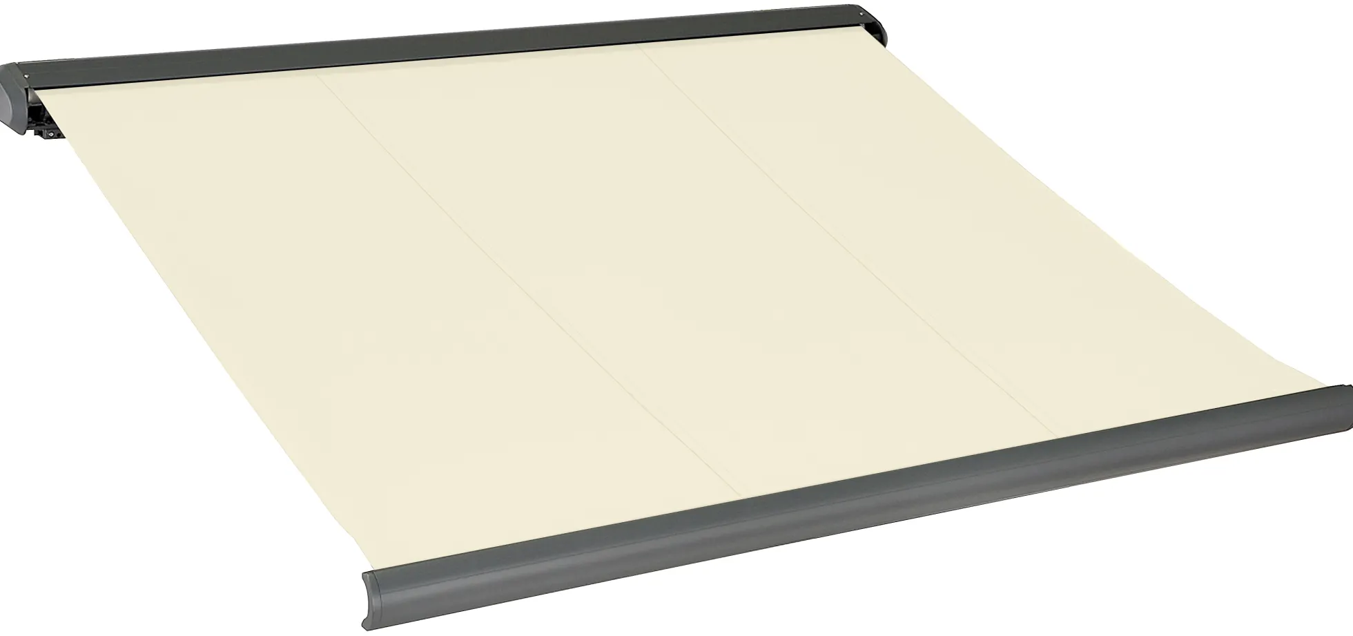 Elektrisk markise lukket 450x300cm creme/antracitgrå