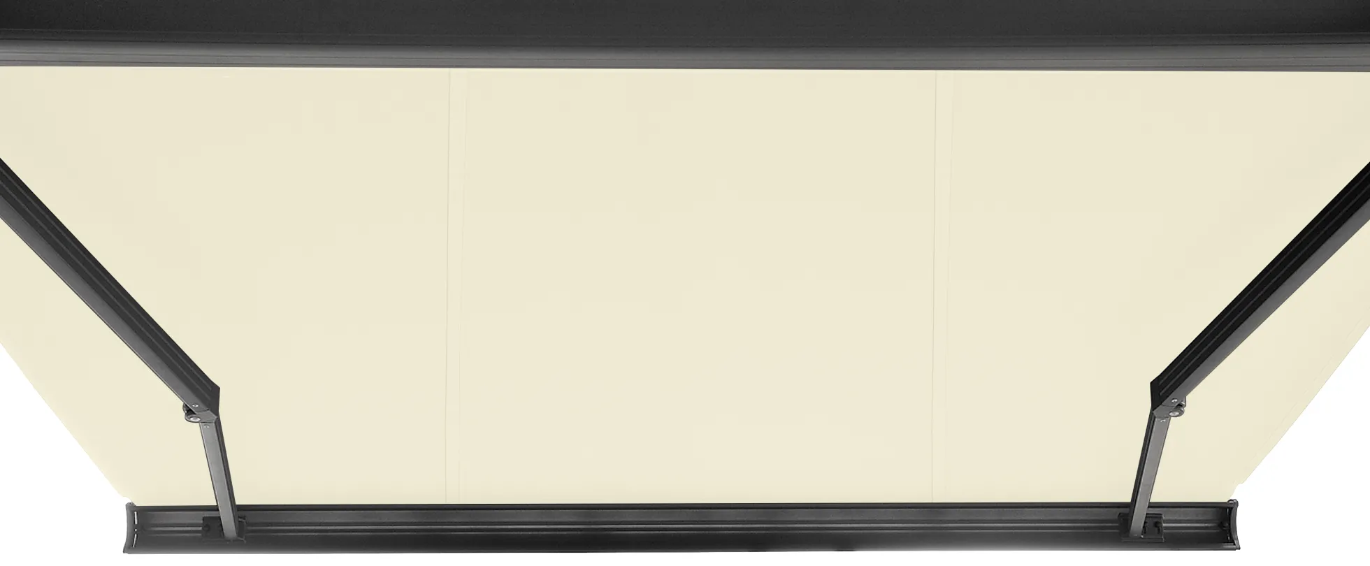 Elektrisk markise lukket 450x300cm creme/antracitgrå