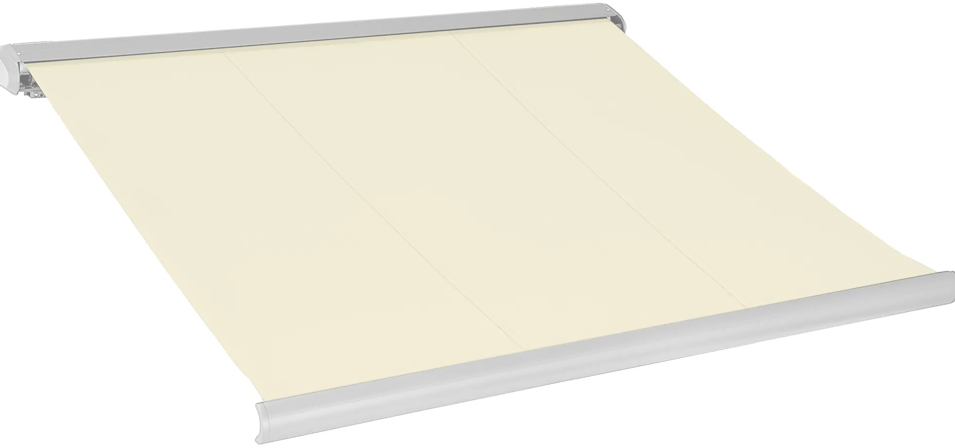 Elektrisk markise lukket 500x300cm creme/hvid