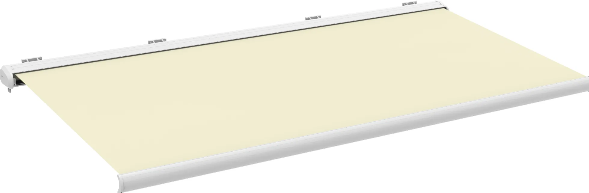 Elektrisk markise lukket 600x300cm hvid/creme