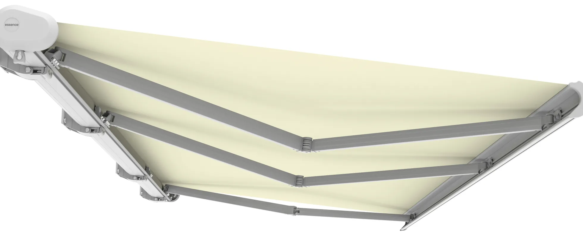 Elektrisk markise lukket 700x300cm hvid/creme