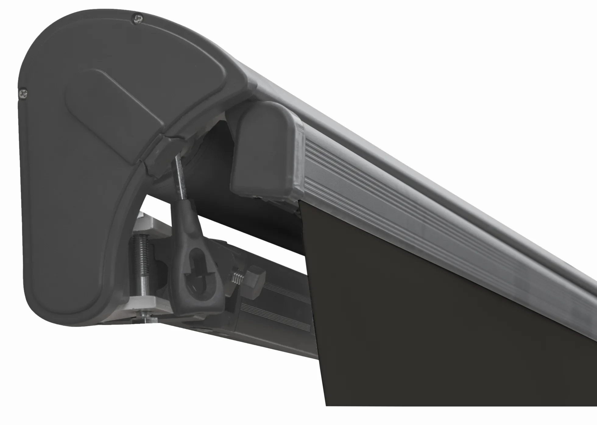 Essence åben elektrisk markise 300x250cm sort/antracitgrå