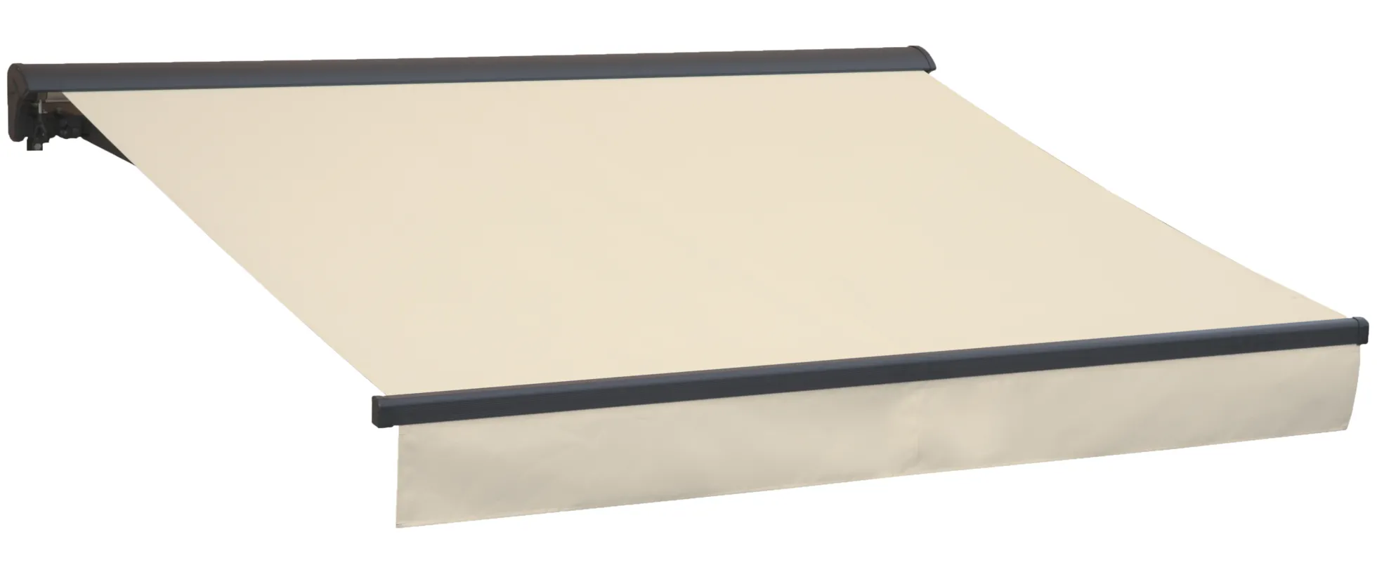 Essence åben elektrisk markise 350x300cm creme/antracitgrå