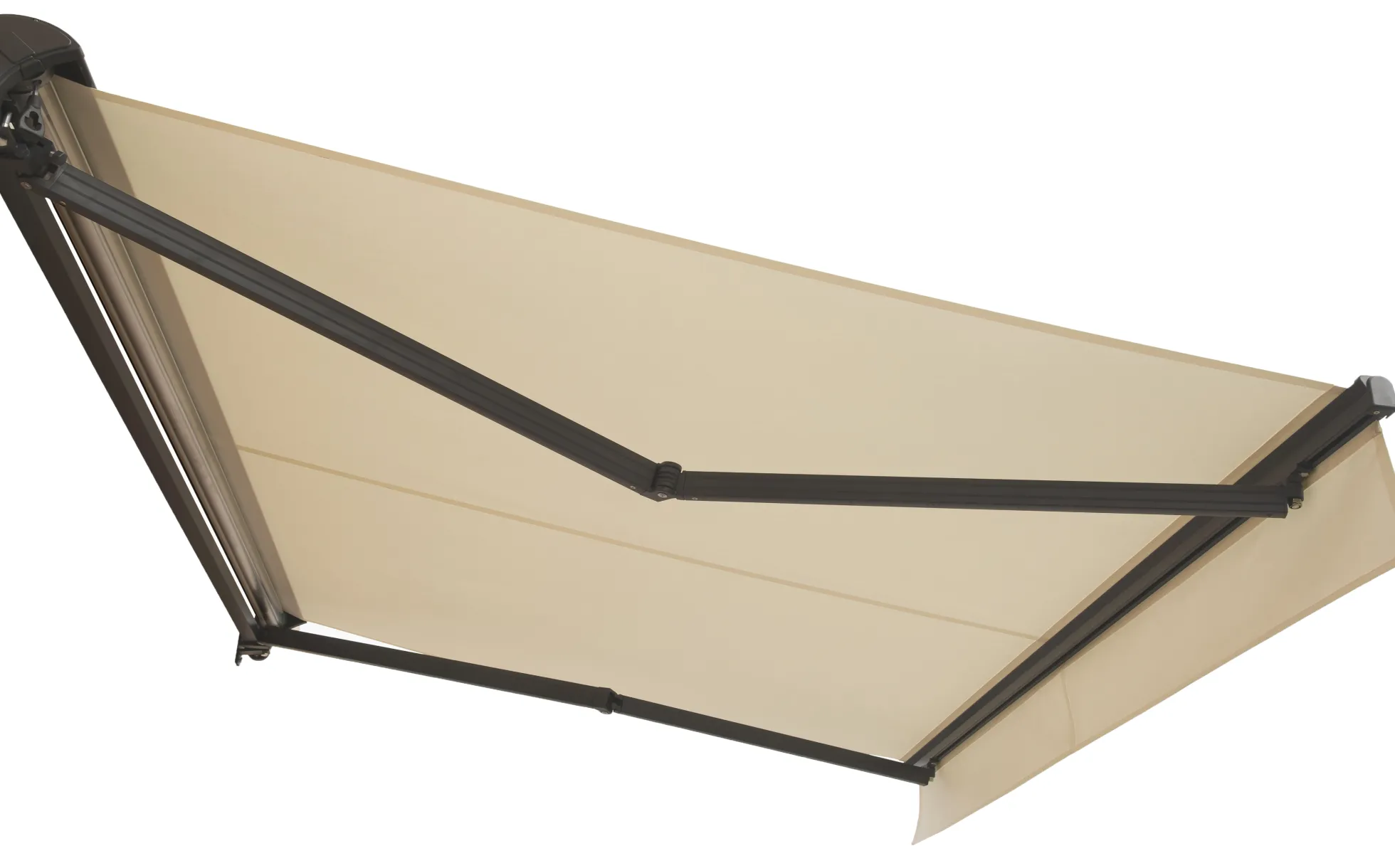 Essence åben elektrisk markise 350x300cm creme/antracitgrå