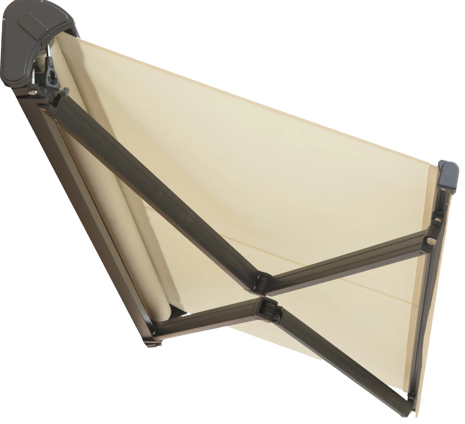 Essence åben elektrisk markise 350x300cm creme/antracitgrå