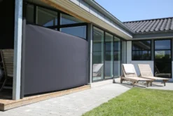 Essence læsejl lukket 400x160cm sort/antracitgrå