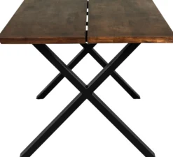Firenze med krydsben 160x95x74cm eg smoked/sort