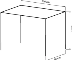 Firenze med skråben 200x95x74cm eg natur/sort