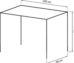 Firenze med skråben 220x95x74cm eg natur/sort
