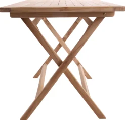 Foldbar havebord teaktræ 70x120x75,5cm