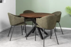 Forli 120x120x74cm eg smoked/sort