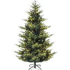 Klassisk juletræ med lys og timer 270cm