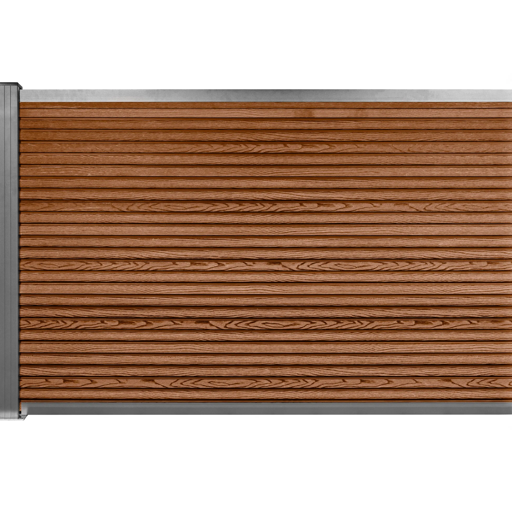 Komposithegn med 1 stolpe 104cm brun