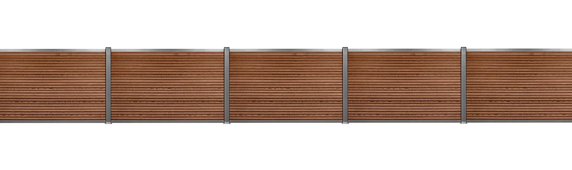 Komposithegnsæt 572x120cm brun/grå