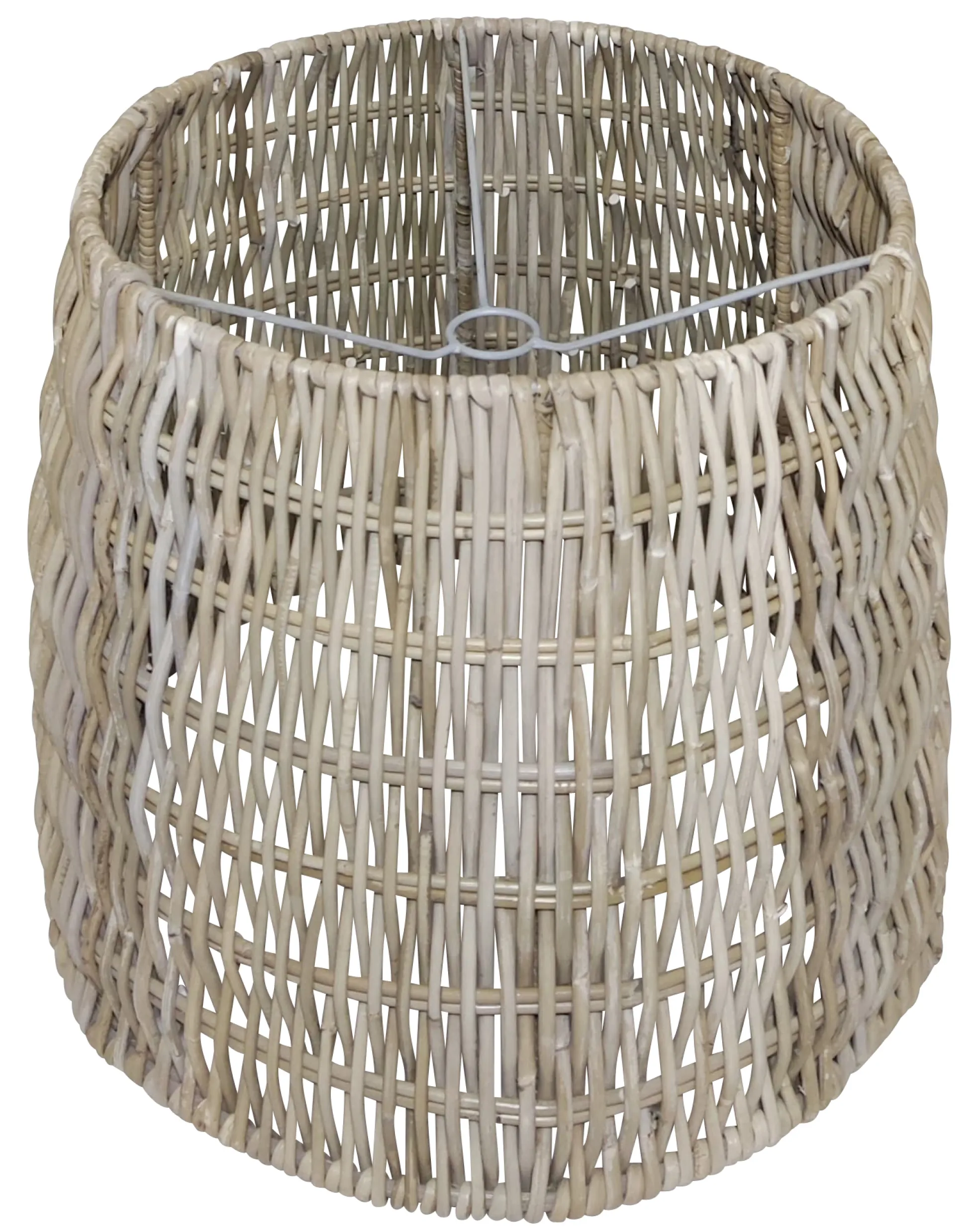 Lampeskærm rund natur kubu rattan ø48cm