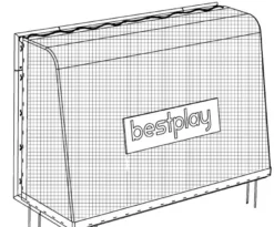 Net til fodboldmål 240x160cm