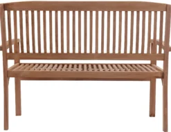 Nina bænk i teaktræ 120x54x88cm