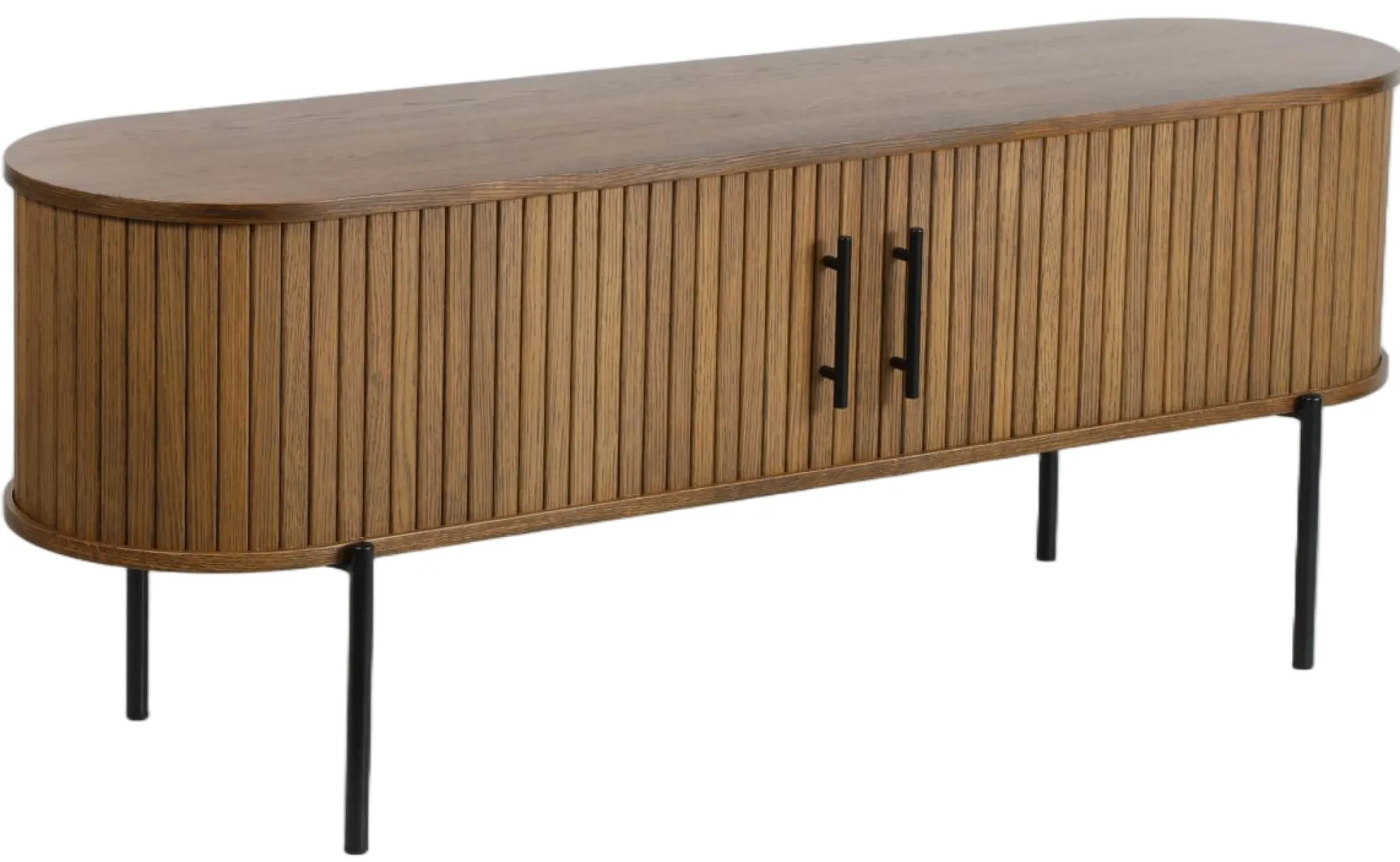 Palma jalousiskab 138x40x53,5cm eg smoked/sort