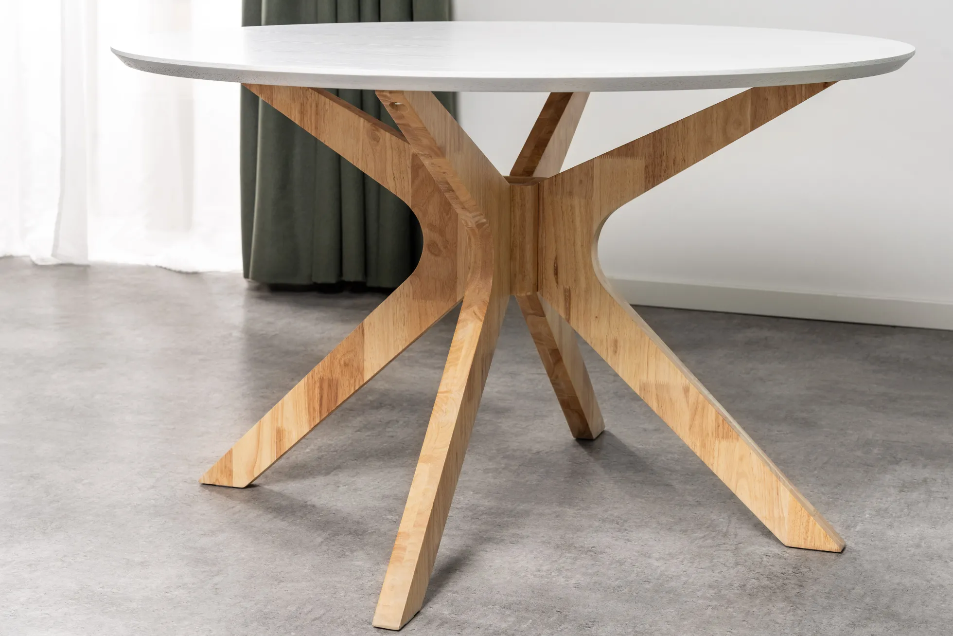 Palmi 120x120x75cm eg hvid/natur