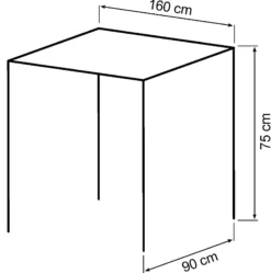 Paola 160x90x75cm eg smoked/smoked