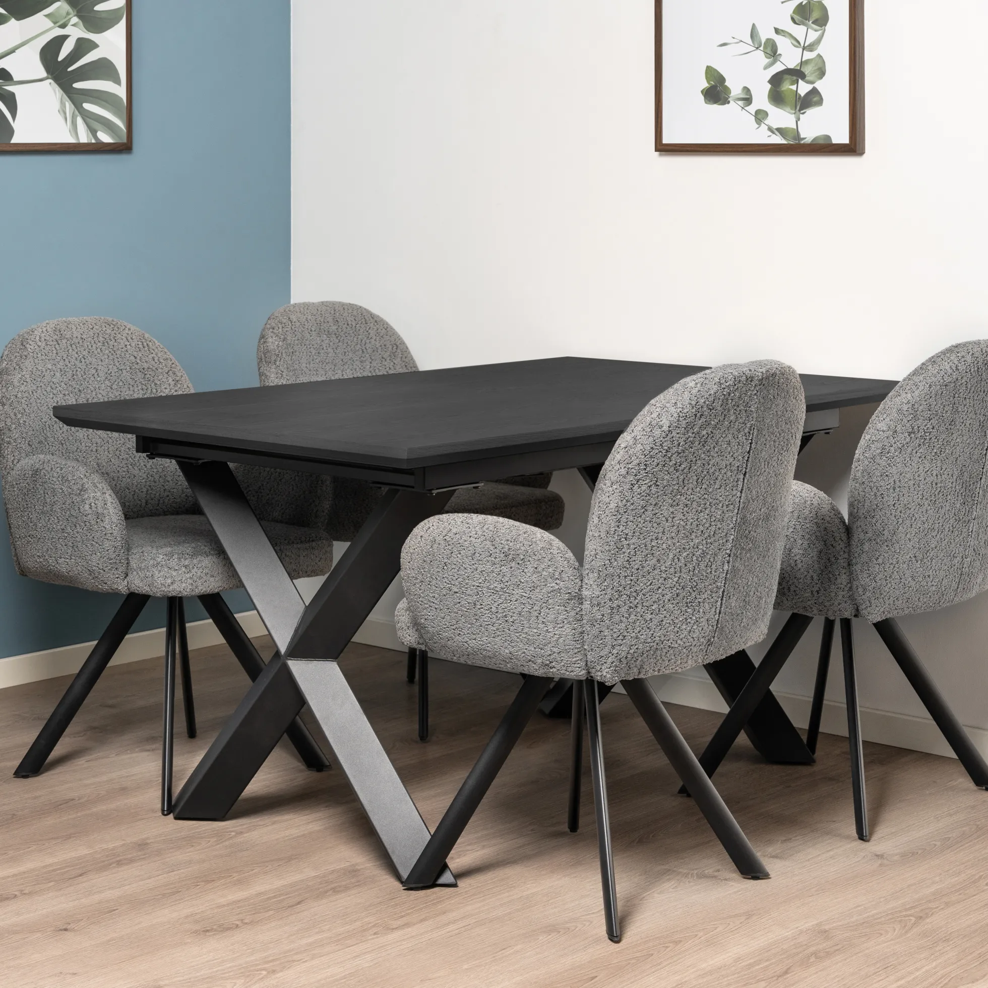 Pisa 185x90x75cm eg smoked/sort