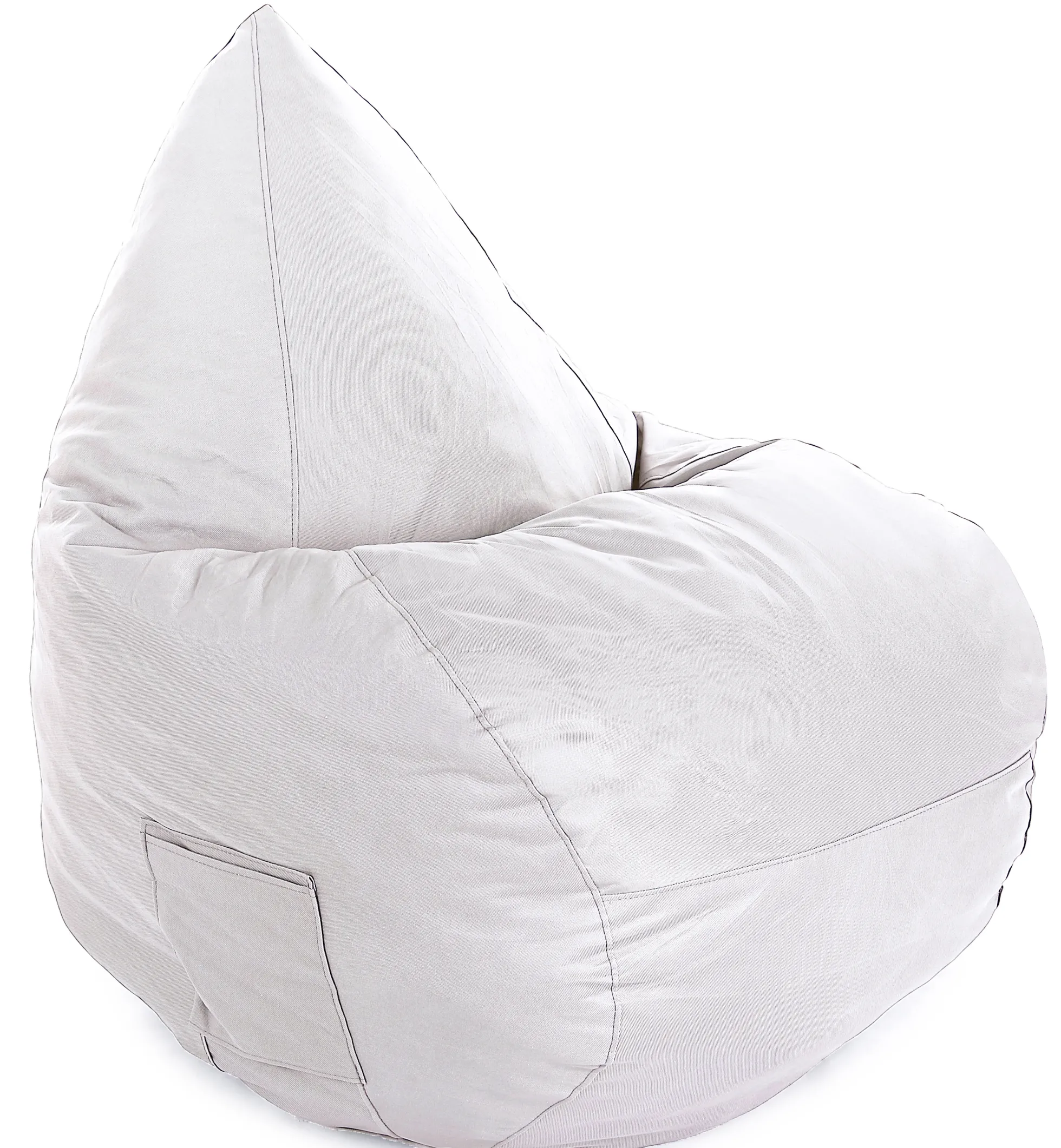 Premium oval sækkestol creme