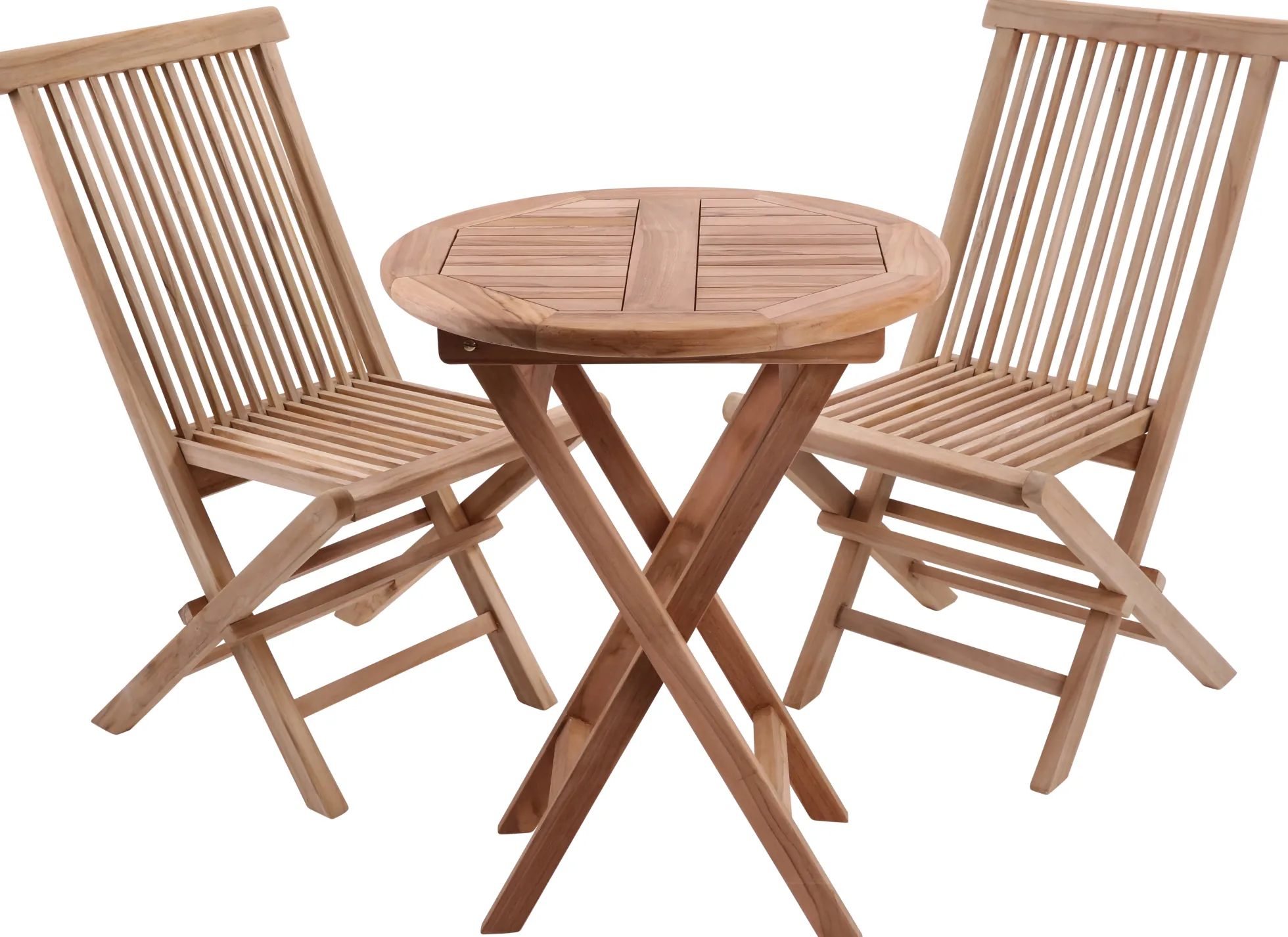 Rundt havebord teaktræ ø60cm
