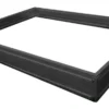 Sokkel til drivhus med glas sort 191x313x191cm
