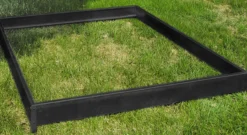 Sokkel til drivhus med glas sort 191x313x191cm