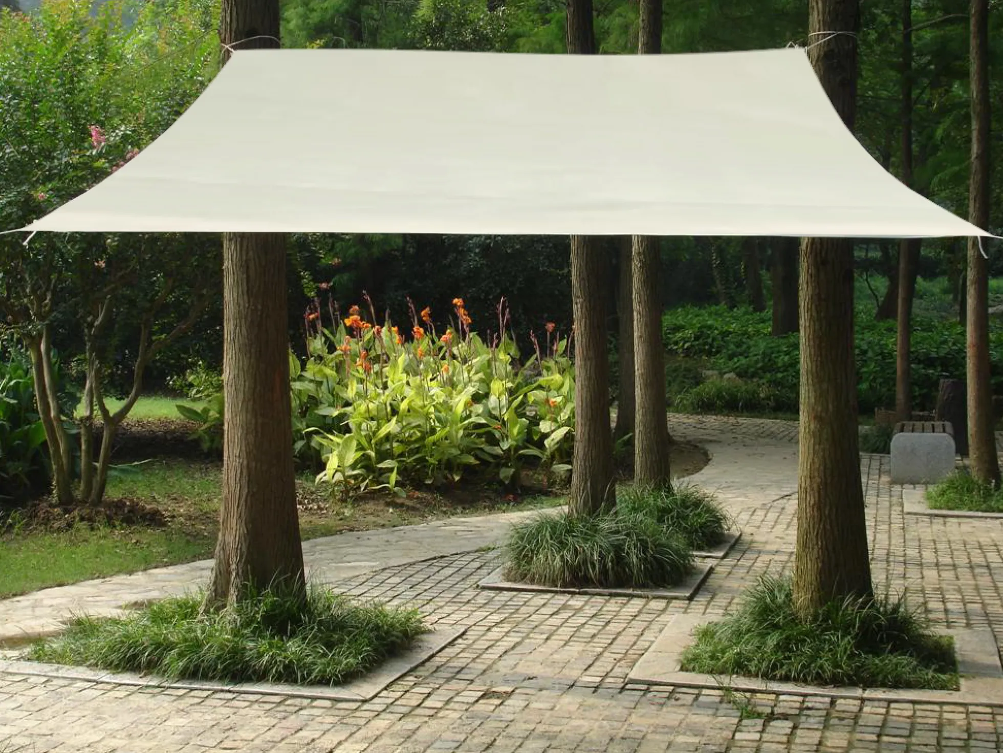 Solsejl creme LUX 4x6m