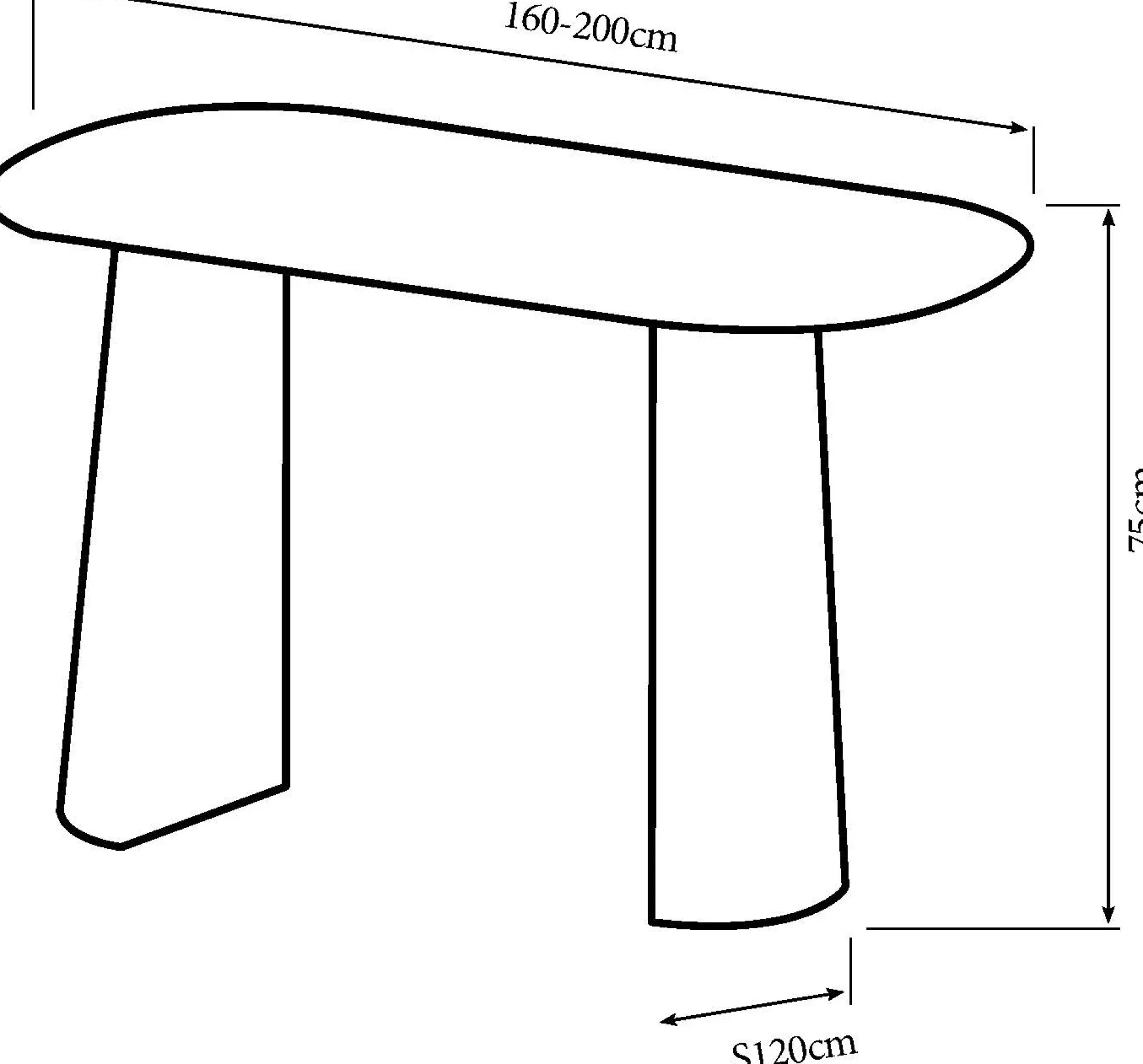 Teramo 200x120x75cm eg sort/sort